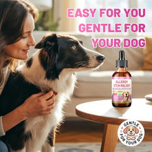 Load image into Gallery viewer, Wagmee Allergy Relief Drops for Dogs, Dog Itchy Skin Relief & Natural Yeast Treatment with Omega-3, Turmeric for Dogs Anti Itchy Ears Paw Relief - Dog Seasonal Allergies, Skin & Coat Immune Support