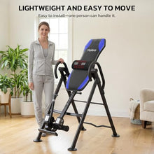 Load image into Gallery viewer, YOLEO Gravity Inversion Table for Back Pain Relief 2026 New Inversion Table w/Heat and Massage Lumbar Pad Back Stretcher Machine 300 lbs