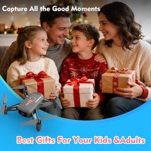 Load image into Gallery viewer, Drone with Camera for Kids 8-12 and Adults 1080P HD Mini FPV Drones with Headless Mode, 360°Flip, One-Key Take Off/Landing, Altitude Hold, Gestures Selfie, Gravity Control, 3 Speed Mode, Drone Gift Toys for Boys, Girls, Beginner Grey
