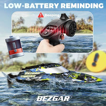 Load image into Gallery viewer, BEZGAR TX123 Remote Control Boats - Fast Speed RC Boat 32+ KPH with A Portable Suitcase for Lakes & Pools