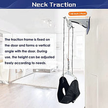 Load image into Gallery viewer, Neck Stretcher Cervical Traction Device for Pain Relief – Over The Door Neck Hammock for Home Use, Spine Decompression Harness Sling, Hanging Stretcher with Cervical Stabilizer & Tension Relief