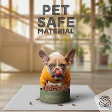 Load image into Gallery viewer, PetHappily Dog Food Mat - Raised Edges Dogs Mat for Food and Water Prevent Spill, Waterproof Cat Food Mats Protect Floors, Easy Clean Dog Bowl Mats for Food and Water, Silicone Pet Food Tray