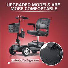 Load image into Gallery viewer, Metro Mobility 4 Wheel Foldable Mobility Scooter for Adults - 300 lbs Capacity Powered Mobility Scooters for Seniors, Travel - High-Performance Operation & Intelligent Electromagnetic Brake - Red