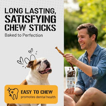 Load image into Gallery viewer, Dog Chits Bully Sticks for Dogs & Puppies – 100% Lamb Pizzle, High Protein, Low Fat Dog Chews, Baked, Long Lasting, Crafted, Packaged & Tested in USA – 8 oz (8–12 Inch Pieces)