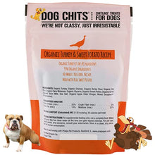 Load image into Gallery viewer, Dog Chits Turkey and Sweet Potato Soft Chew for Dogs - Dog and Puppy Chews | Made in USA | Organic Turkey | All-Natural Treats | Large & Small Breeds | Organic Sweet Potato | 4 oz.