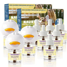 Load image into Gallery viewer, NAURTPIW Dog Calming Diffuser – 3 Plug-in + 6 Refills, 180-Day Stress Relief, Dual-Pheromone Formula for Anxiety, Barking, Chewing & Indoor Peeing, Advanced Dog Calming Pheromones Diffuser Kit
