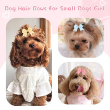 Load image into Gallery viewer, NCMAMA Dog Hair Bows with Rubber Bands for Small Dog Puppy Girls Grooming