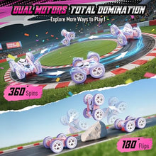 Load image into Gallery viewer, Hamdol Remote Control Car for Girls, Double-Sided Color Design Stunt RC Vehicle
