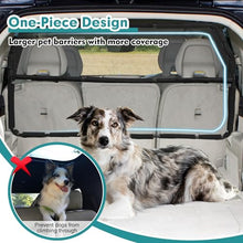 Load image into Gallery viewer, Dog Car Barrier Escape-Proof, 50" Wide Car Divider for 2nd 3rd Row Seats & Cargo Area, Durable Back Seat Car Gate Trunk Barrier with See Through Net Mesh for Small Trucks & SUV & Mid-Sized Vehicle