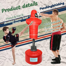 Load image into Gallery viewer, ENKAIYIXING Height Adjustable Freestanding Humanoid Punching Dummy, Silicone Boxing Punching Bag with Stable Large Fillable Base for Adults, Kickboxing MMA Home Gym Workout Training