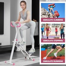 Load image into Gallery viewer, Stair Stepper for Home - Vertical Climber Workout Machine with Stable Frame, Adjustable Handlebar for Full-Body Exercise (Pink)