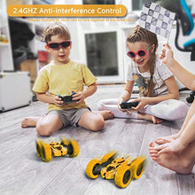 Load image into Gallery viewer, Hamdol Remote Control Stunt Car for Kids, 360° Rotating Double-Sided RC Toy Vehicle with LED Headlights