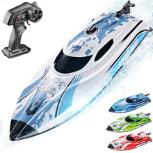 Load image into Gallery viewer, BEZGAR RC Boat, 12 inch Remote Control Boat for Kids and Adults, 25 KPH Fast RC Speed Boats with 700mAh Battery, Ideal Waterproof Toy Boats for Lakes & Pools - TX126 White