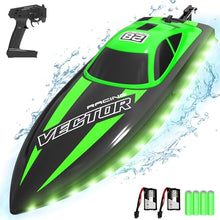 Load image into Gallery viewer, VOLANTEXRC RC Boat 20MPH Fast Remote Control Boat for Adults 2.4Ghz Toy Boats for Pools Green