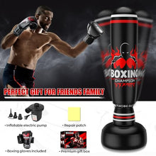Load image into Gallery viewer, Freestanding Punching Bag for Adults Teens, 69'' Boxing Bag with Stand, Includes Boxing Gloves & Air Pump, Kick Boxing Training Equipment for MMA, Muay Thai, Kickboxing, Fitness for Beginners