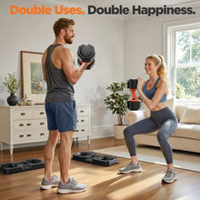 Load image into Gallery viewer, 2026 Updated Adjustable Dumbbell Set of 2, 10-in-1 Weights Dumbbell Set with Storage Box, 110lbs/55lbs