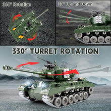 Load image into Gallery viewer, Supdex 1:18 RC Tank That Shoot BBS, 2.4G Metal US M26 Pershing Remote Control Model Toys