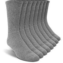 Load image into Gallery viewer, Doctor's Choice Diabetic Socks for Women, Non Binding Extra Wide Crew, Seamless Toe, Loose Fit, Cushioned Support, Neuropathy Relief, Wide Toe Box, Swollen Feet, 4 Pairs 10-13, Large (Light Grey)