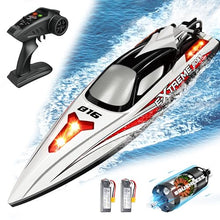 Load image into Gallery viewer, Levhorzn 34+MPH Brushless RC Boat for Adults & Kids with 2 Rechargable Batteries- (Grey)