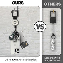 Load image into Gallery viewer, ClutchLoop Anti-Theft Phone Tether - Universal Adhesive Anchor, Retractable Steel Line and Locking Carabiner (White)