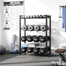 Load image into Gallery viewer, 4 Tier Dumbbell Rack, Weight Rack for Home Gym, 1100 lb Capacity