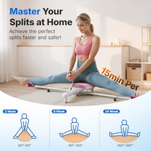 Load image into Gallery viewer, MERACH Split Machine, Stretching Equipment for Flexibility, 180° Leg Stretcher with 6-Level Length Adjustment & Comfortable Pad, Home Stretch Machine for Dance, Gymnastics, 300lbs Capacity (Pink)