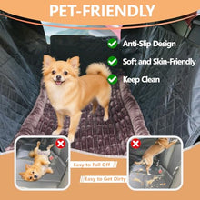 Load image into Gallery viewer, CoSofSLIP Dog Car Seat Cover 2 Piece Seat Waterproof Hammock and Dark Brown Cover,Scratch Proof Nonslip Back Seat Pet Bed Mat for Travel Durable Soft Back Seat Covers for Cars Trucks and SUVs