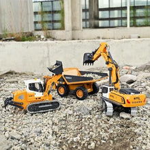 Load image into Gallery viewer, KidsFaves Pro-Grade Remote Control Excavator for Adult Metal Micro-Scale RC Construction Model with Leadscrew Digging System, Dual Battery Includes Portable Carry Case