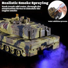 Load image into Gallery viewer, RC Tank That Shoots, 2.4GHz Military Vehicles Model with 360°Rotating Turret, Auto Demo, Sound & Smoke & Light