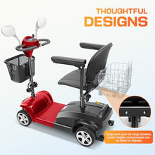 Load image into Gallery viewer, Wooken 4-Wheel Mobility Scooter for Seniors, Adults, Elderly, Foldable Mobility Scooter, Powered Mobility Scooter Wheelchair Device, All Terrain Compact Heavy Duty Mobility for Travel