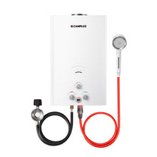 Load image into Gallery viewer, CAMPLUX Tankless Water Heater, 5.28 GPM OutdoorPropane Camping Gas Water Heater, 20L, BW528,White
