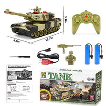 Load image into Gallery viewer, Remote Control Tank for Boys - Kids Simulated Army Tank Toy, 1:28 Scale 8 Channels RC Tanks with Toy Soldiers