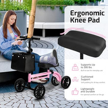 Load image into Gallery viewer, VitaSophy Knee Scooter with Disc Brake, Steerable Knee Walker for Adults,Foldable Rover Scooter for Broken Foot Injured Leg Crutch