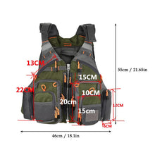 Load image into Gallery viewer, Fly Fishing Vest Fishing Safety Life Jacket for Swimming Sailing Boating Kayak Floating Multifunction for Men and Women Swim Vest (Blue and Gray,with Foam)
