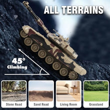 Load image into Gallery viewer, RC Tank Set,1/24 RC Battle Tank Set Toy Tanks with Life Indicators and Spray,2.4G Remote Control with Realistic Sounds and Lights