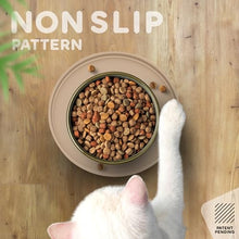 Load image into Gallery viewer, Dog Food Mat Round 10" - Raised Edges Dogs Mat for Food and Water Prevent Spill, Waterproof Cat Food Mats Protect Floors, Easy Clean Dog Bowl Mats for Food and Water, Silicone Pet Feeding Placemats