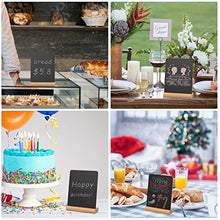 Load image into Gallery viewer, DOCMON Mini Chalkboard Signs, 6 Pack 5 x 7 Inch Tabletop Chalk Board Sign Board with Stand for Food, Buffet, Parties, Message Boards, Table Numbers