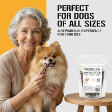 Load image into Gallery viewer, Dog Chits Lamb Esophagus Chews for Dogs & Puppies - Natural Single Ingredient - High Protein, Low Fat Lamb Chew - Long Lasting, Easily Digestible - Great for Joint - Dental Clean Crunch - 6inch, 15pck