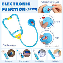 Load image into Gallery viewer, Liberry Doctor Kit for Toddlers 3 4 5 Years Old, Kids Doctor Play Set for Girls Boys Toy, Pretend Play Medical Kit with Stethoscope & Costume for Birthday Gift Blue