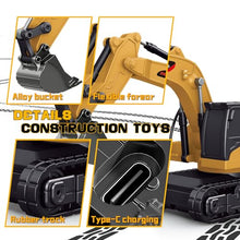 Load image into Gallery viewer, BRRRRT 1/64 Full Proportion Remote Control Excavator,Remote Control Construction Vehicles with Metal Shovel.
