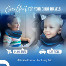 Load image into Gallery viewer, BCOZZY Kids Travel Neck Pillow (3-7 Y/O)- Patented Soft Toddler Pillow for Head & Chin Support in Car Seat, Airplane, and Road Trip Sleeping. Adjustable Size. Fully Washable. Carry Bag. Small, Gray