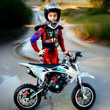 Load image into Gallery viewer, 50cc Dirt Bike, Gas Powered 4-Stroke Mini Motocross Motorcycle, Dirt Bike for 8-14, Off-Road Pull Start Pit Bike (Green)