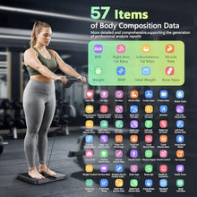 Load image into Gallery viewer, 8 Electrodes Digital Bathroom Scale,with 5.25-inch VA Color Screen on Retractable Handle,485lbs