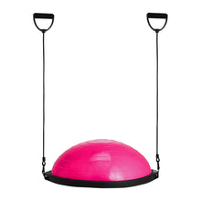 Load image into Gallery viewer, VEVOR 26-inch Half Exercise Ball Trainer, 1500 lbs Capacity Balance Ball, Includes Resistance Bands -Pink