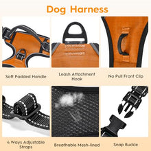 Load image into Gallery viewer, No Pull Dog Harness, No-Choke Soft Padded Reflective Dog Vest Harness with Front Clip & Top Handle, 2 Quick-Release Buckles, Adjustable for Small Medium Large Dogs