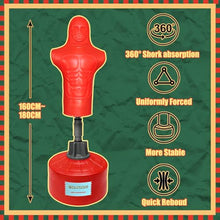 Load image into Gallery viewer, ENKAIYIXING Height Adjustable Freestanding Humanoid Punching Dummy, Silicone Boxing Punching Bag with Stable Large Fillable Base for Adults, Kickboxing MMA Home Gym Workout Training