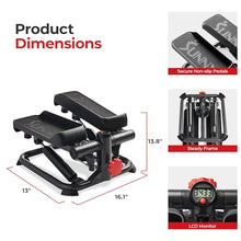Load image into Gallery viewer, Sunny Health & Fitness Total Body Smart 2-in-1 Stepper Machine, Non-Slip Pedals with Smart SunnyFit App - SF-S0978Smart