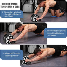 Load image into Gallery viewer, Ab Roller Wheel, 10-In-1 Ab Exercise Wheels Kit with Resistance Bands, Knee Mat, Jump Rope, Push-Up Bar (Black)