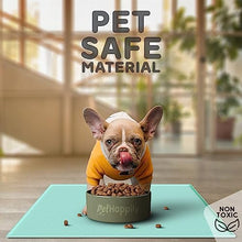 Load image into Gallery viewer, Dog Food Mat - 24x15 Raised Edges Dogs Mat for Food and Water Prevent Spill, Waterproof Cat Food Mats Protect Floors, Easy Clean Dog Bowl Mats for Food and Water, Silicone Pet Feeding Placemats