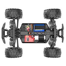 Load image into Gallery viewer, Electric Remote Control Truck with 4WD, LED Lights, 2.4GHz Radio, 2 Rechargeable Li-Ion Batteries & Charger - Blue